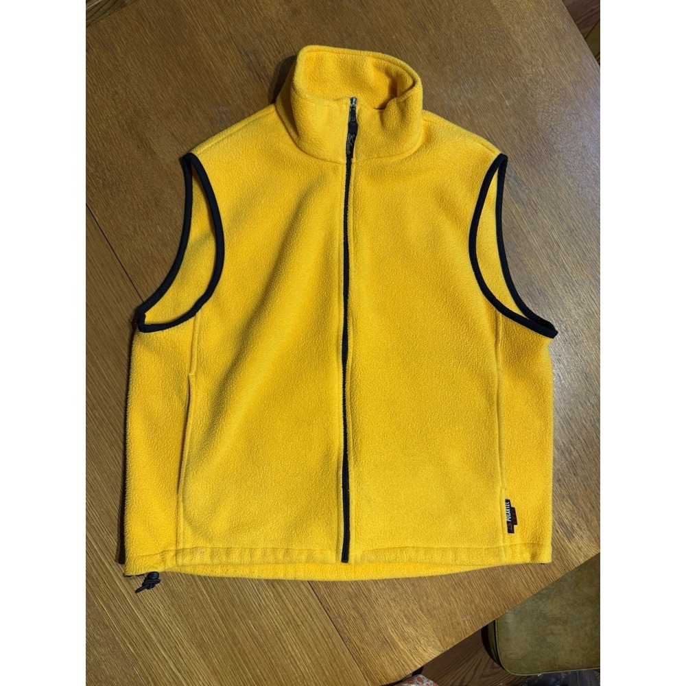 Vintage Woolrich Polartec Vest Men's L Yellow Sleeveless Zip Gorpcore Outdoors